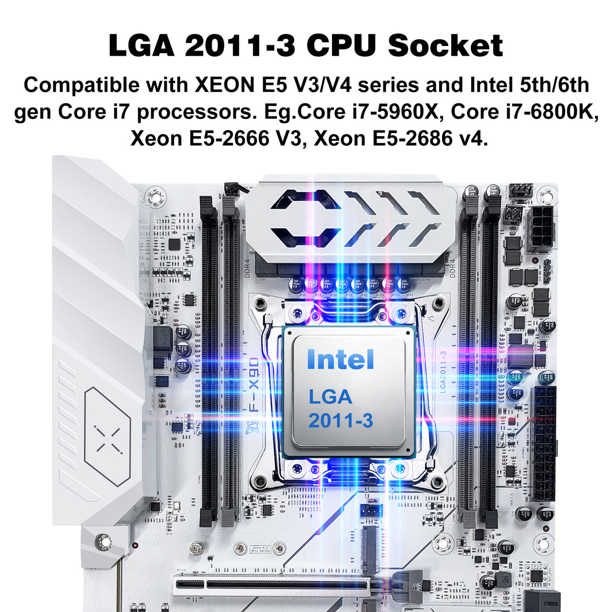 MACHINIST X99 F-X9D Motherboard for Intel LGA 2011-3 CPUs Xeon E5 V3 V4