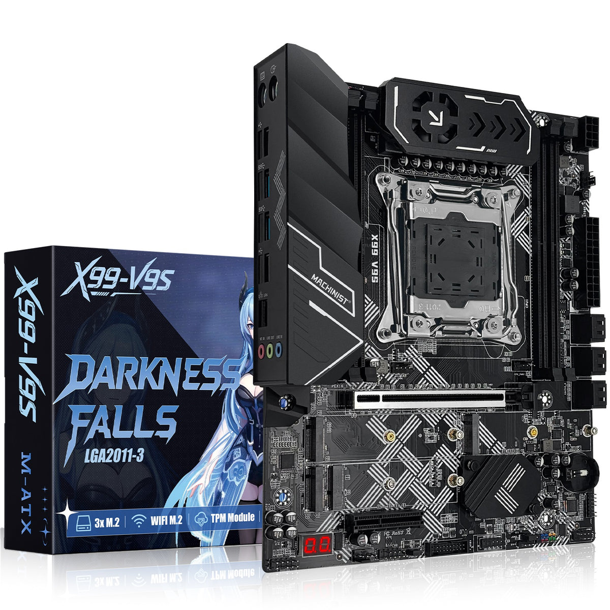 MACHINIST X99 V9S Motherboard LGA 2011-3 for Intel Xeon E5 V3 V4 DDR4 M-ATX
