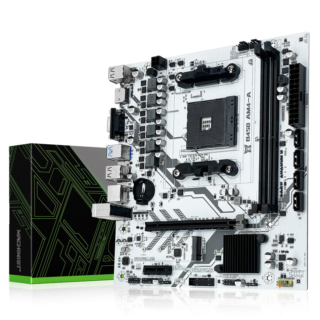 MACHINIST B450-AM4-A Motherboard Compatible with AMD AM4 Socket Ryzen 1-5th CPUs DDR4