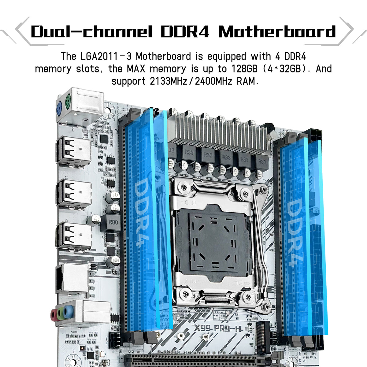 MACHINIST X99 PR9-H1 LGA 2011-3 Motherboard for Intel Xeon E5 V3/V4 Core i7 DDR4 Micro ATX