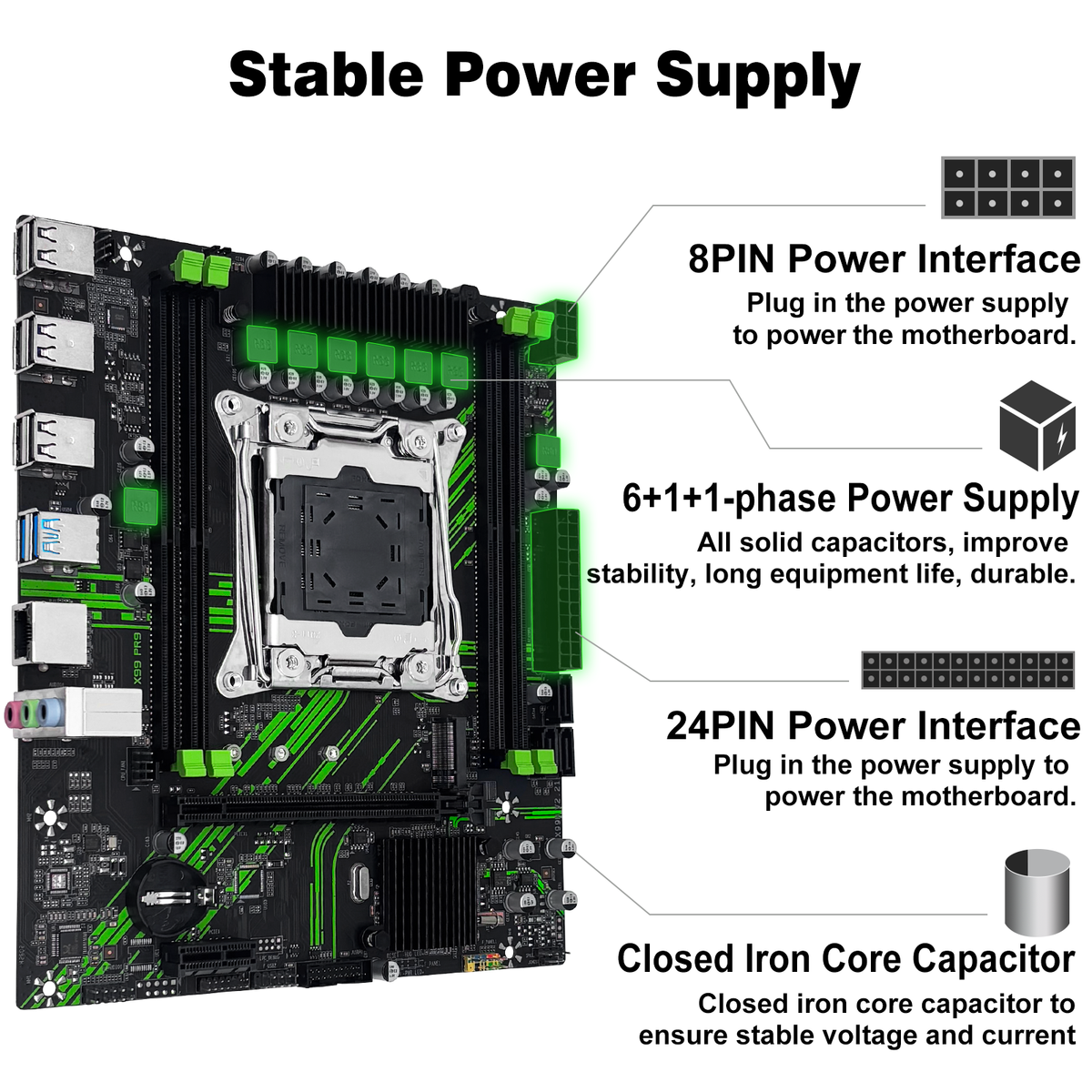 MACHINIST X99 PR9 LGA 2011-3 Motherboard with DDR4 RAM Intel Xeon E5 CPU Micro ATX